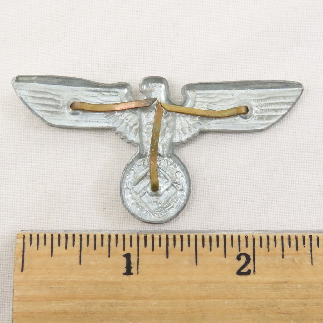 WWII Era German Cap Badge, Medal & Notes - 3