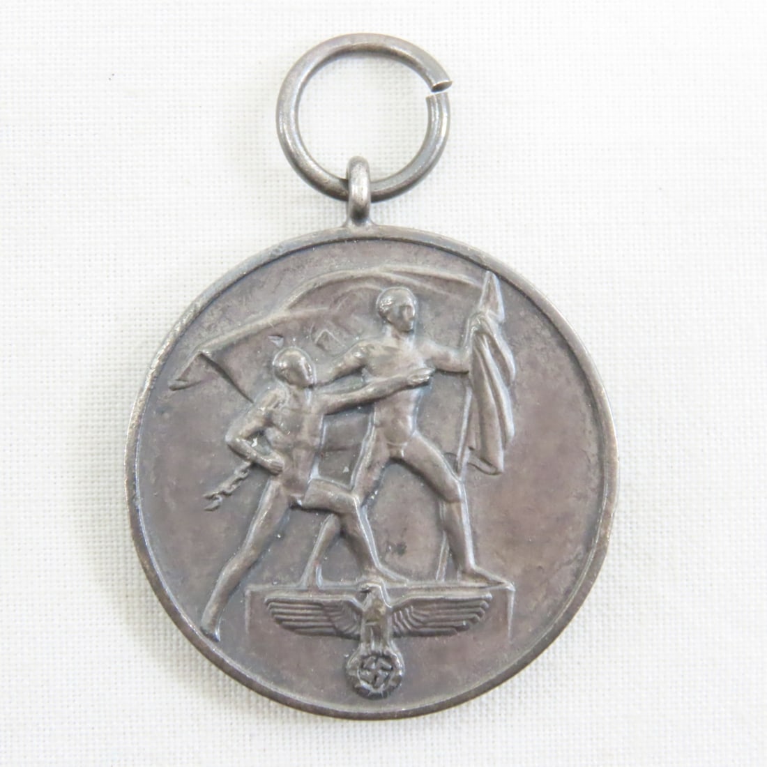 WWII Era German Cap Badge, Medal & Notes - 4