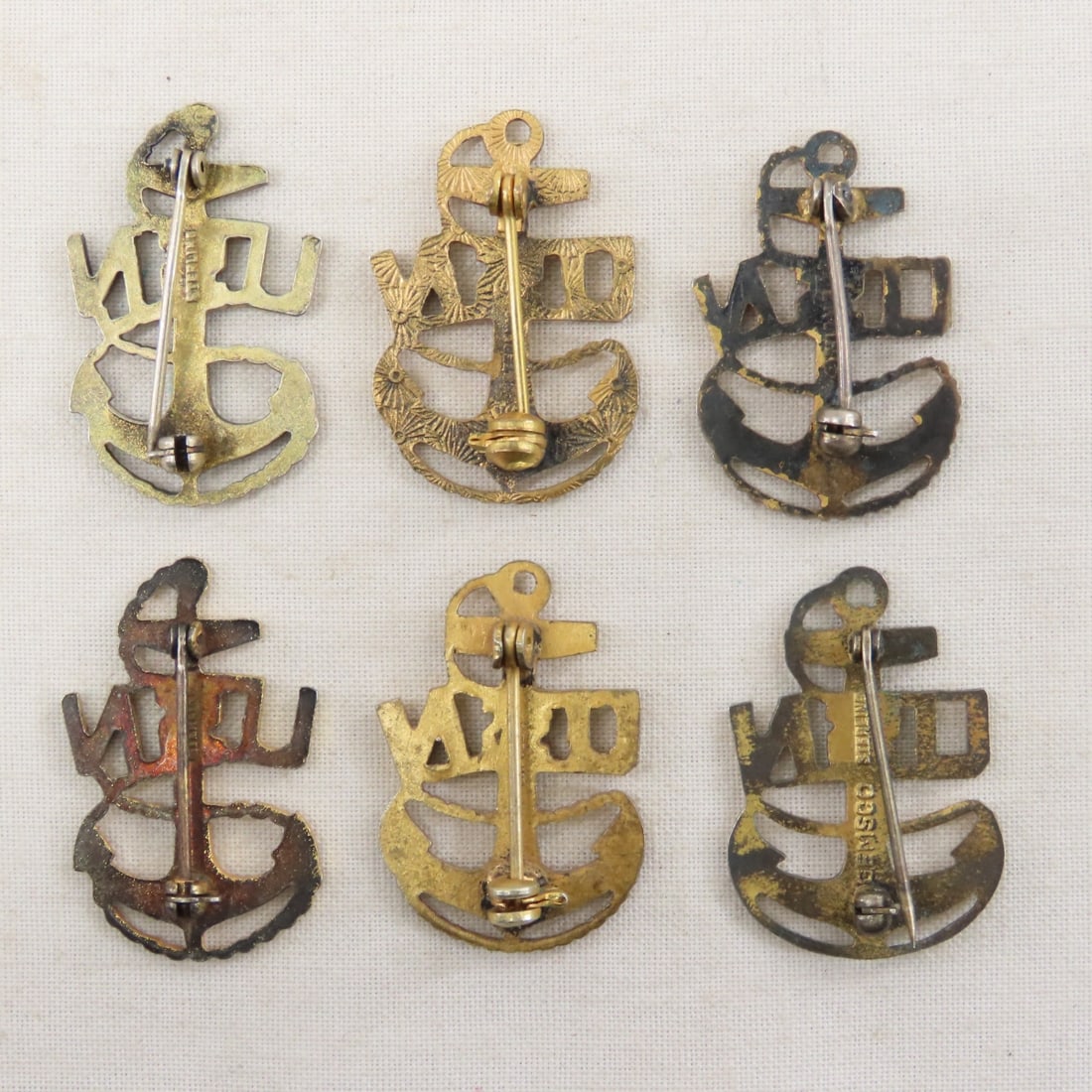 US Navy Sterling Silver Cap Badges & Pins- 3 OZ - 15
