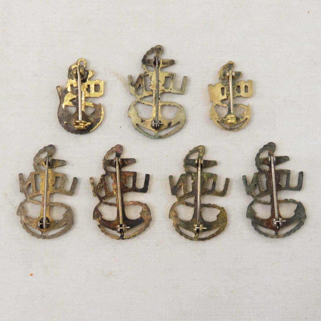 US Navy Sterling Silver Cap Badges & Pins- 3 OZ - 20