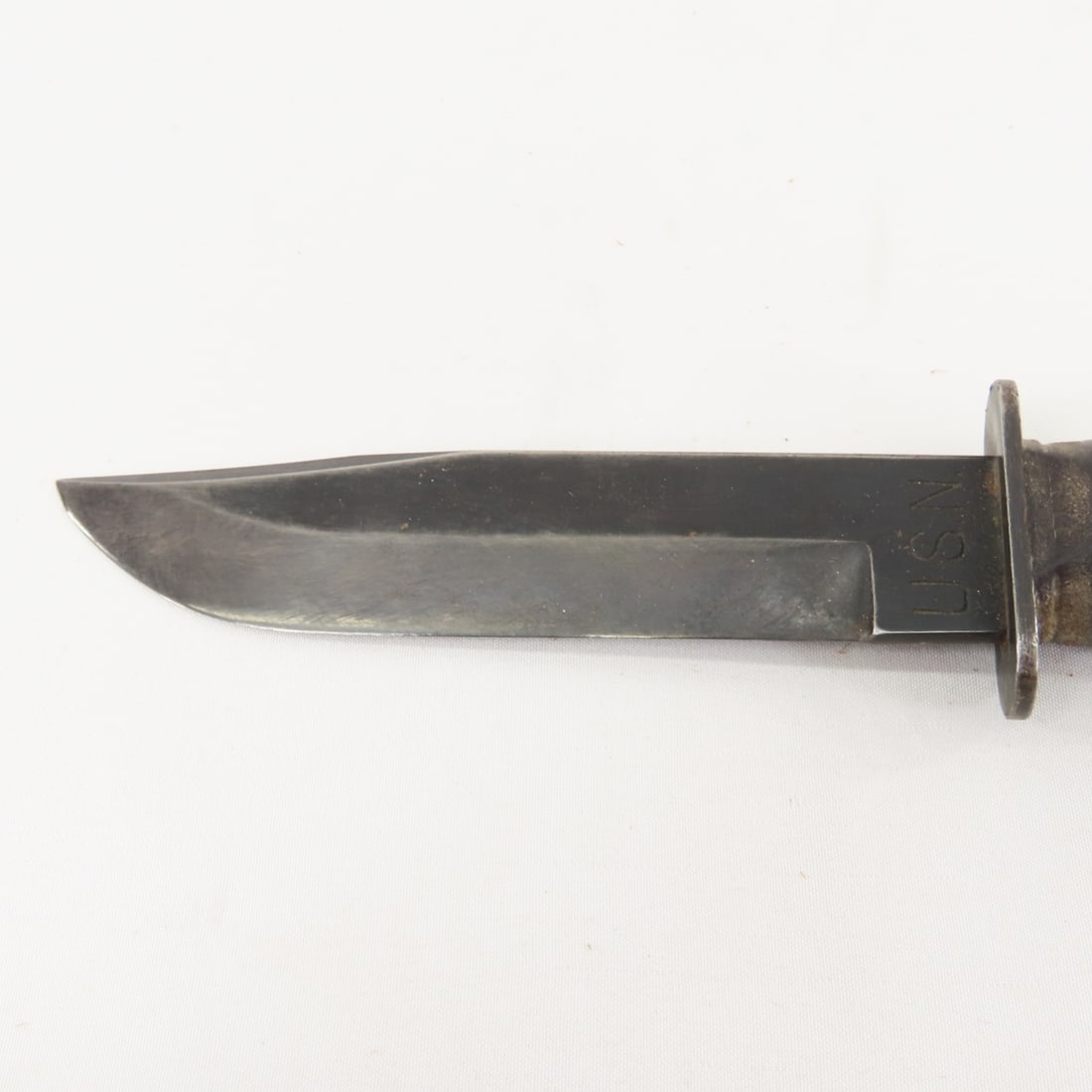 USN Mark I Camillus NY Knife with Leather Sheath - 7