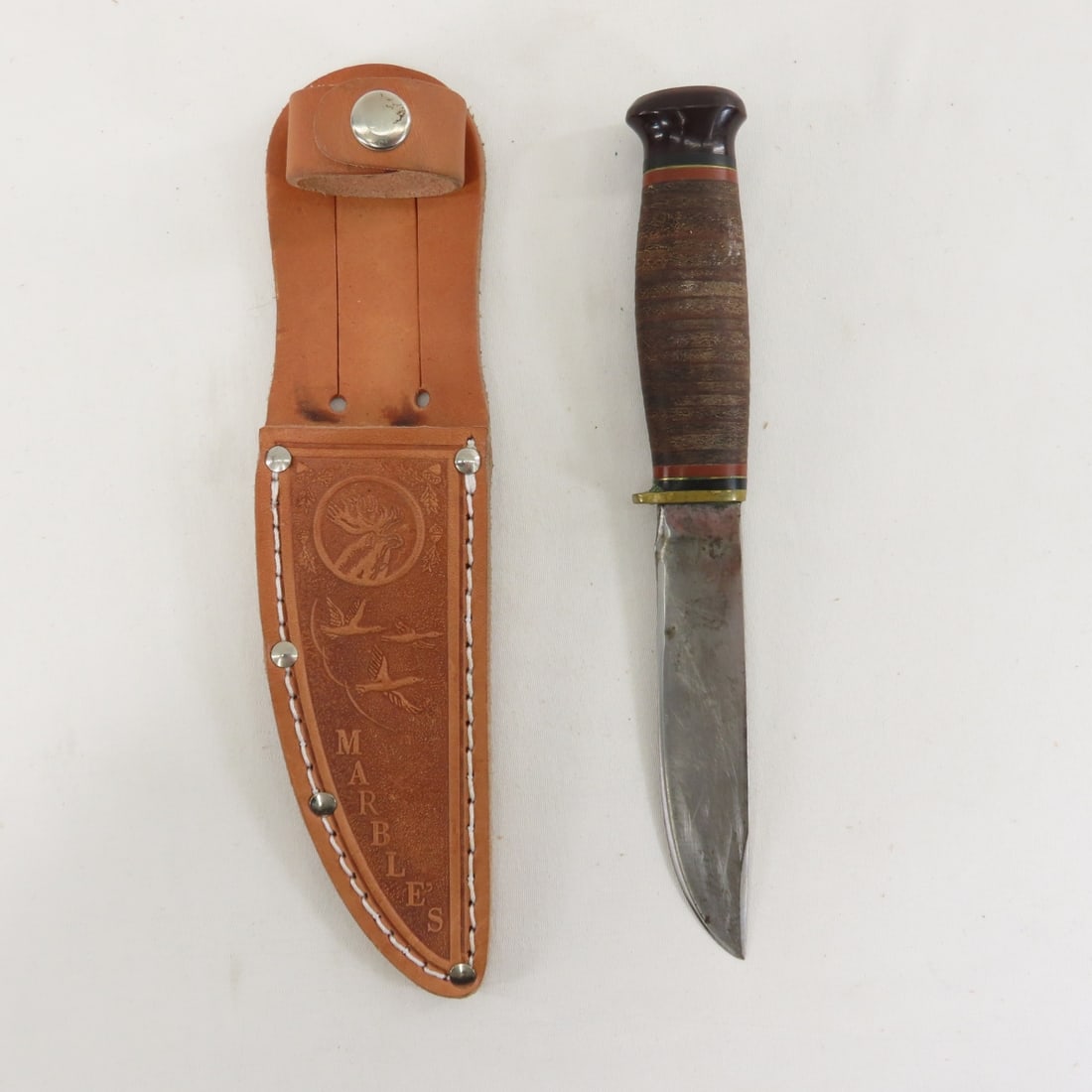 2 Vintage Marbles Fixed Blade Knives - 15