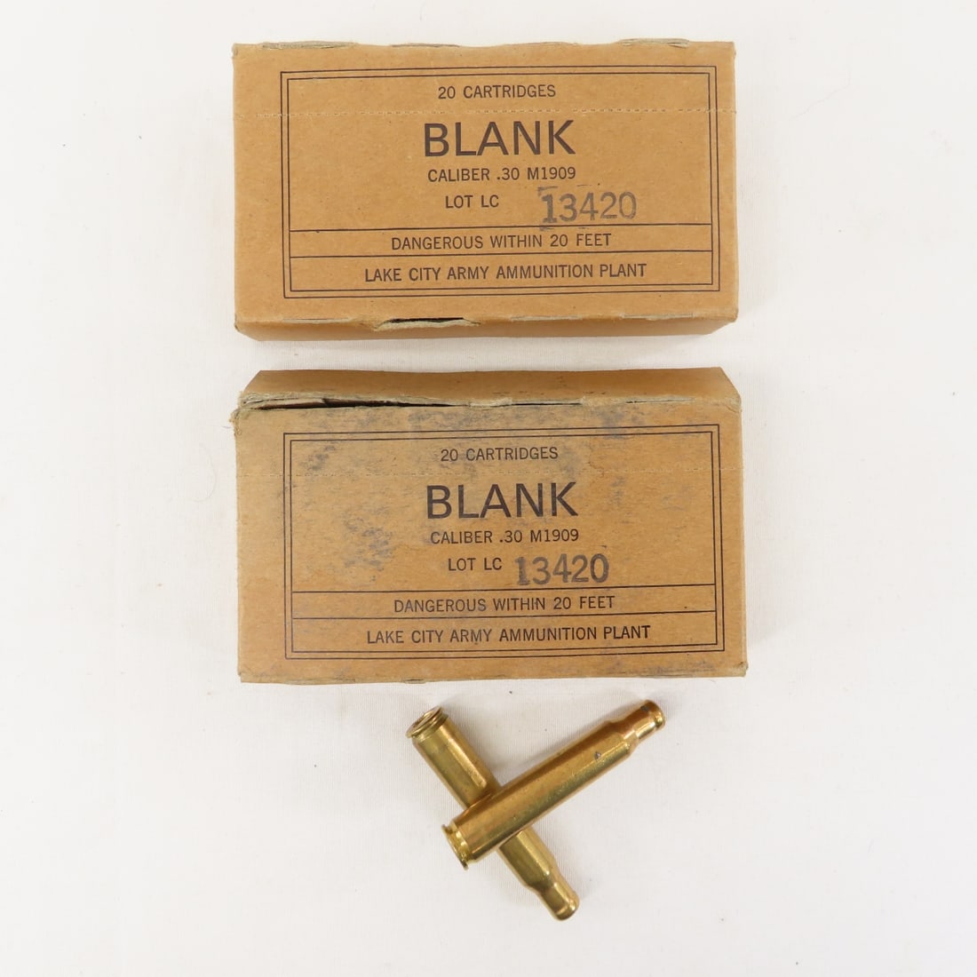 120 Rounds .30 Cal M1909 Blank - Lake City - 6
