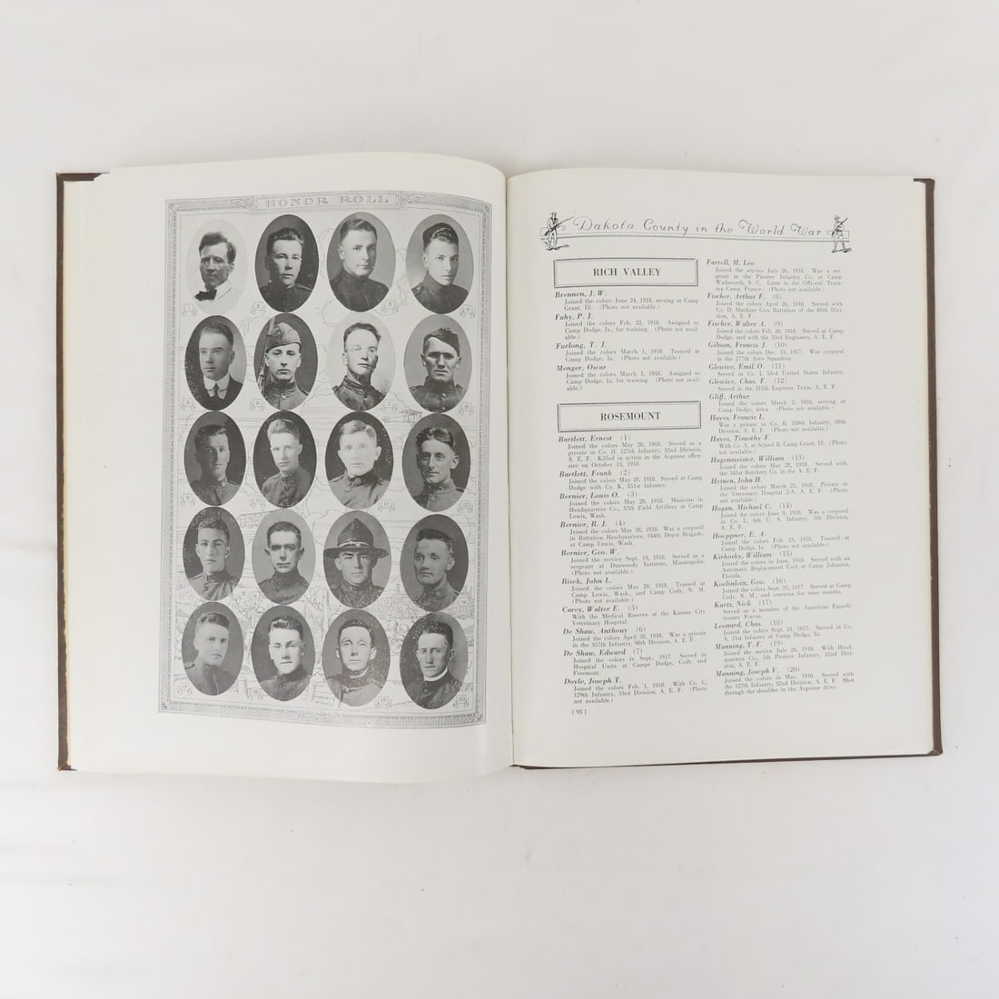 Dakota County In The World War Hardcover Book - 13
