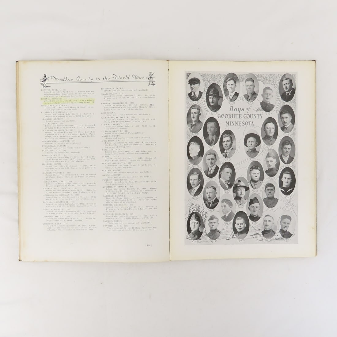 Goodhue County In The World War Hardcover Book - 14