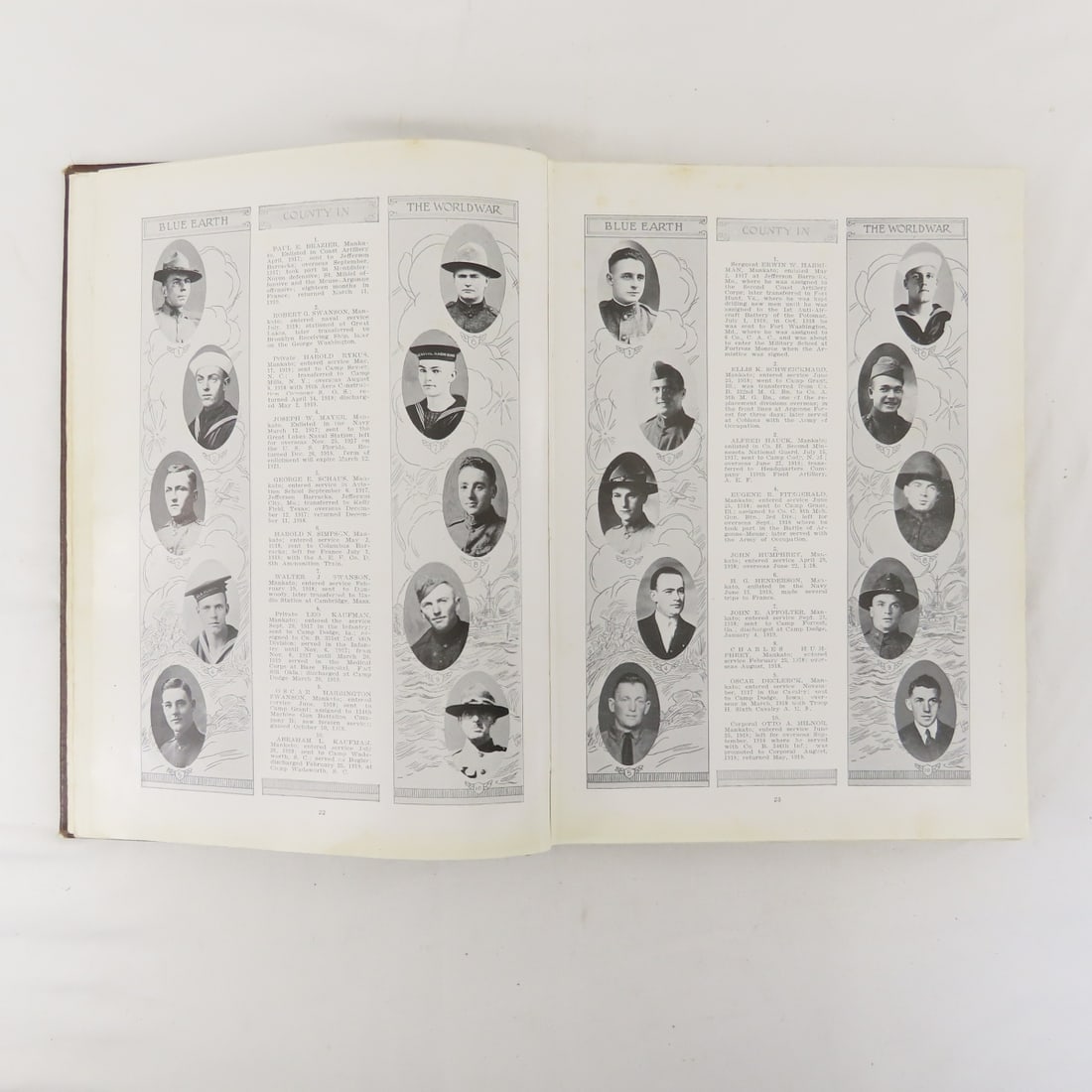 Blue Earth County In The World War Hardcover Book - 8