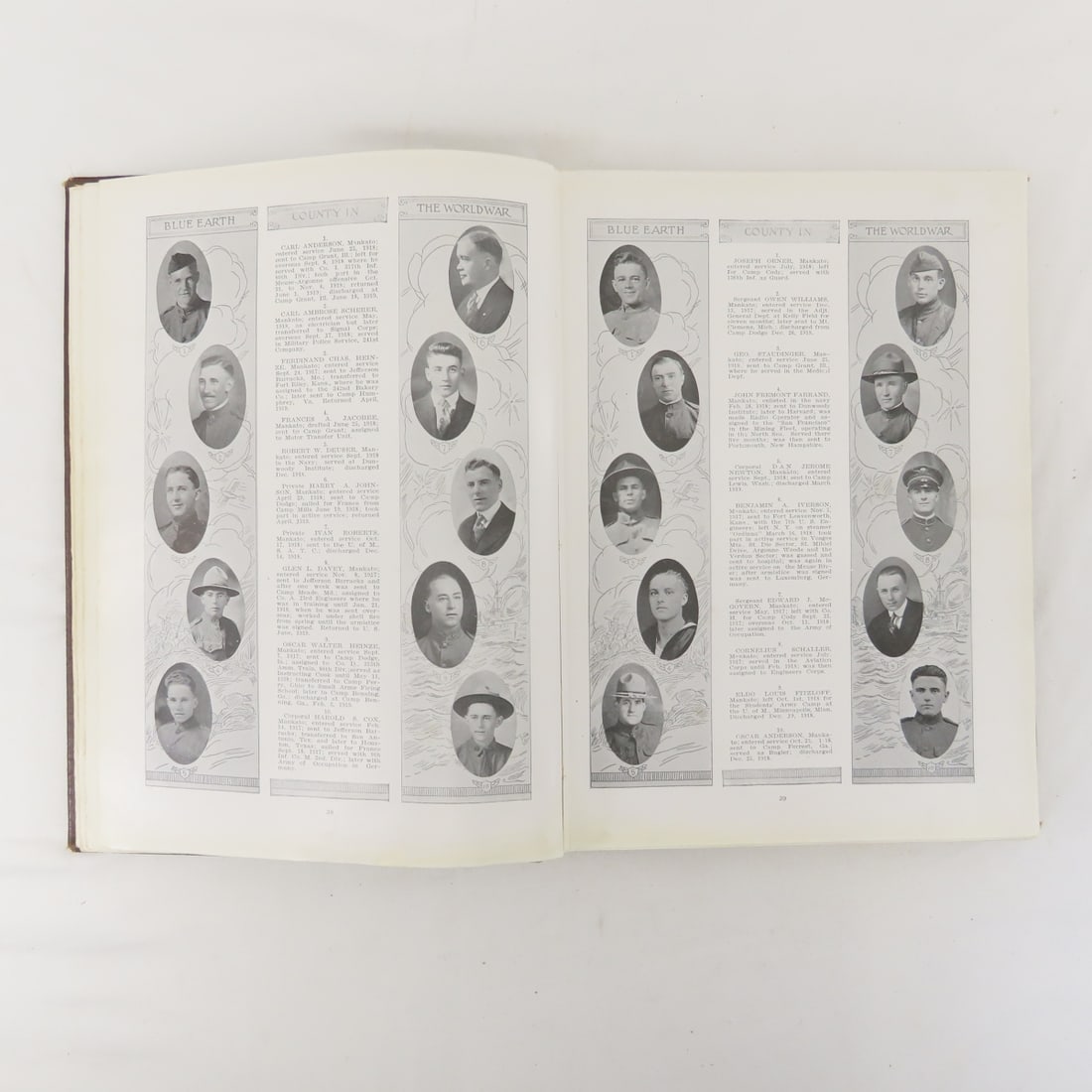 Blue Earth County In The World War Hardcover Book - 9