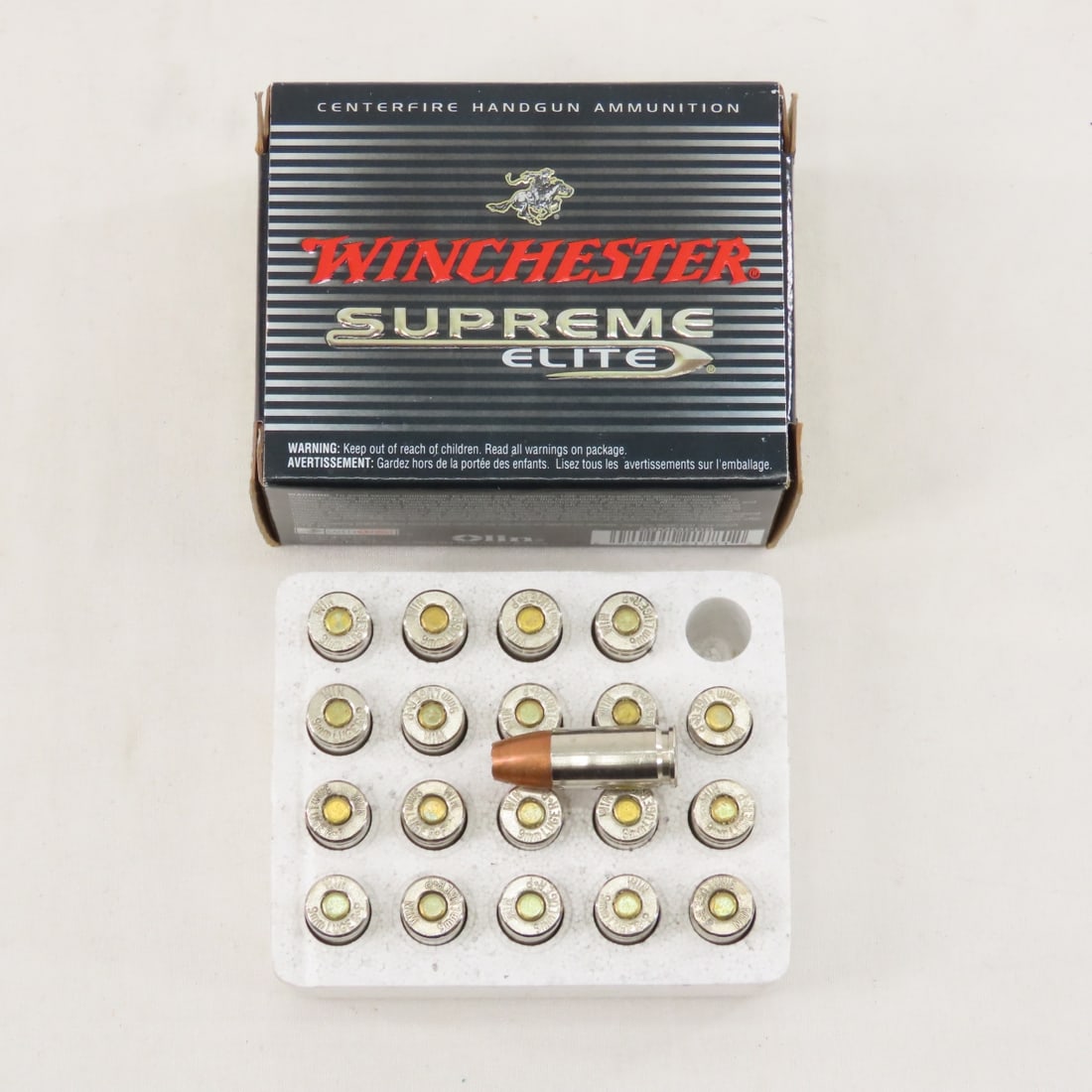 Winchester Supreme Elite PDX1 Bonded 9mm Luger +P: Winchester Supreme Elite PDX1 Bonded 9mm Luger +P - 20-rounds of 124-grain Jacketed Hollow Point -New- full box Lot Size 4x3x2" 1 LB All information and photos are intended to be as accurate as possib