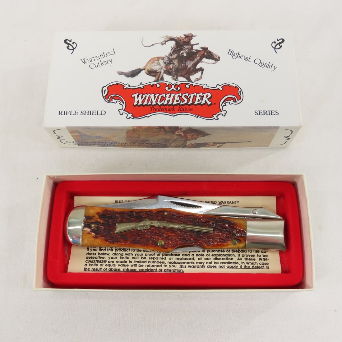 Winchester Burnt Orange Bone Handle Jigging Knife - 13
