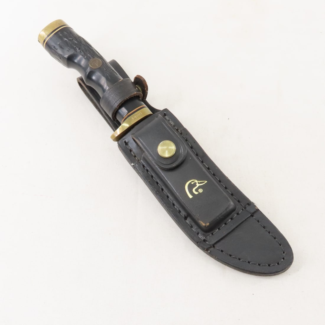 Schrade Duck's Unlimited Knife with sheath & stone - 14