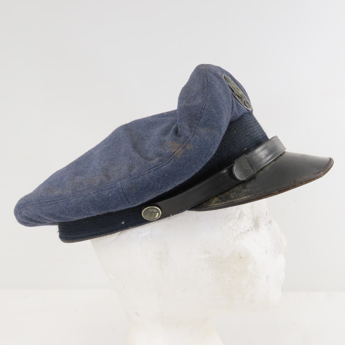 WWII US Army Air Force Crusher Visor Cap - 8