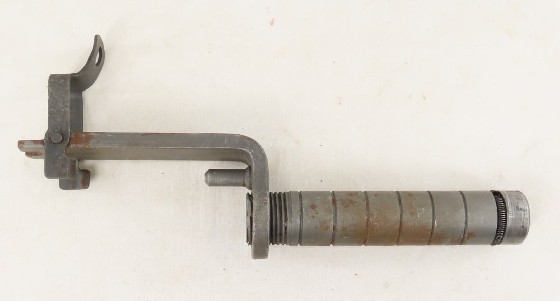 WWII US Army M7 M1 Garand Grenade Attachment: WWII US Army M7 M1 Garand Grenade Attachment - M7 Grenade Launcher Attachment. Lot Size: 9 x 4x 2", 1 lb All information and photos are intended to be as accurate as possible, but errors are possible.
