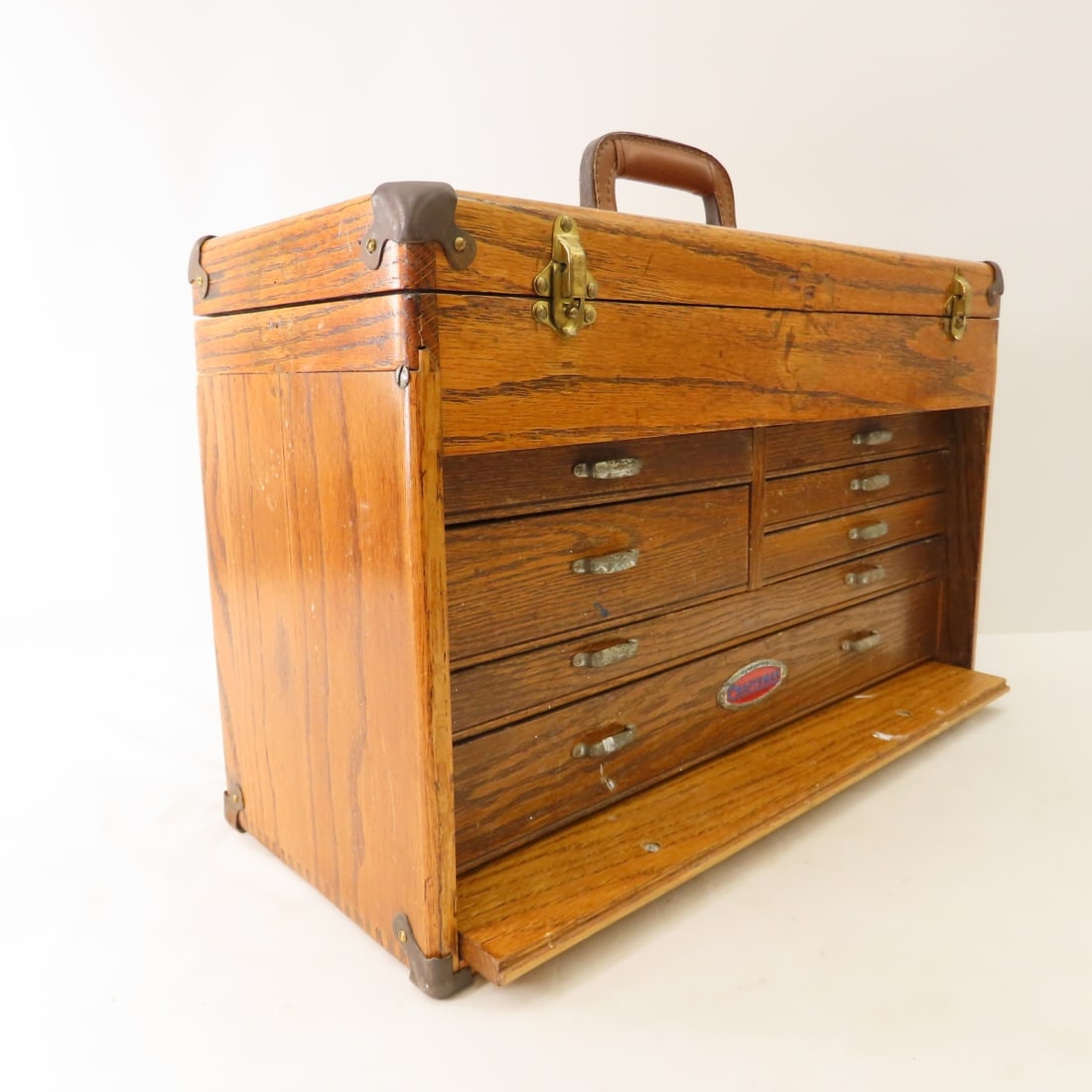 Vintage Craftsman Oak Machinists Tool Chest - 2