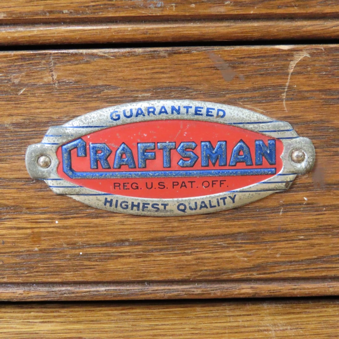 Vintage Craftsman Oak Machinists Tool Chest - 8