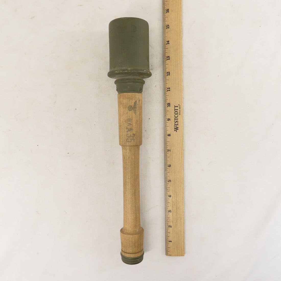 WWII Era German Model 24 Stick Grenade Wood Dummy - 6