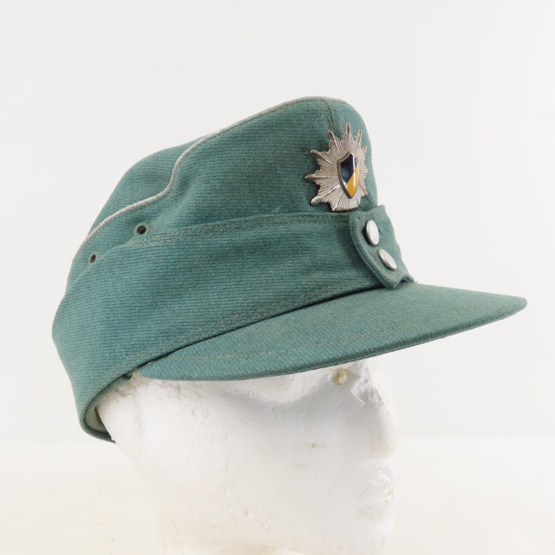 Vintage West German Police Cap & Starburst Badge - 3