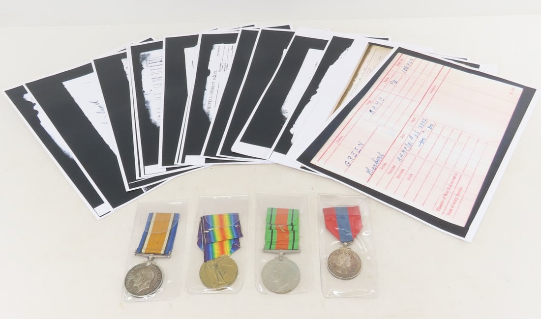 WWI WWII Named Service Medals & Document Copies (1 of 19)