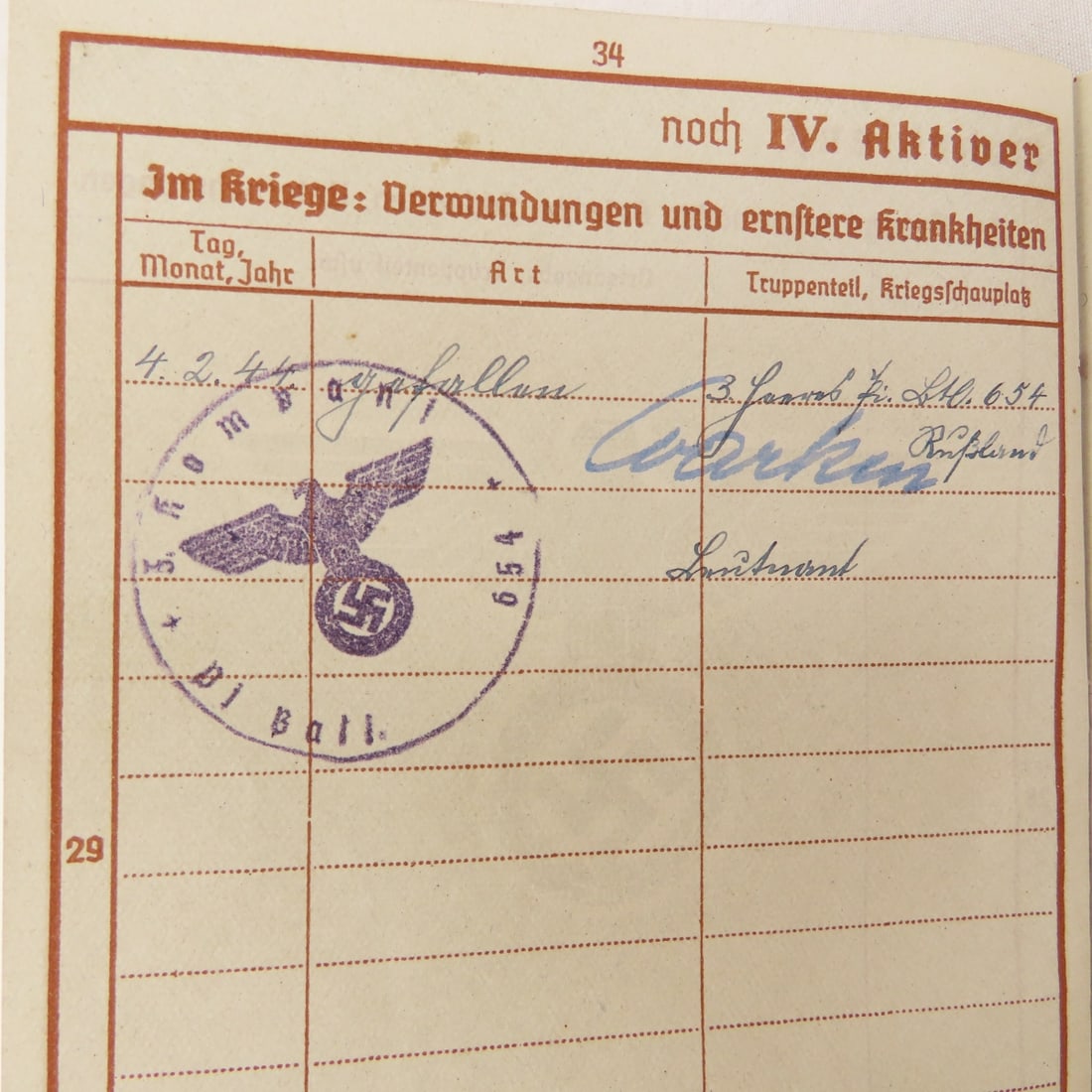 WW2 German Fallen Soldier Death Card, Notification - 10