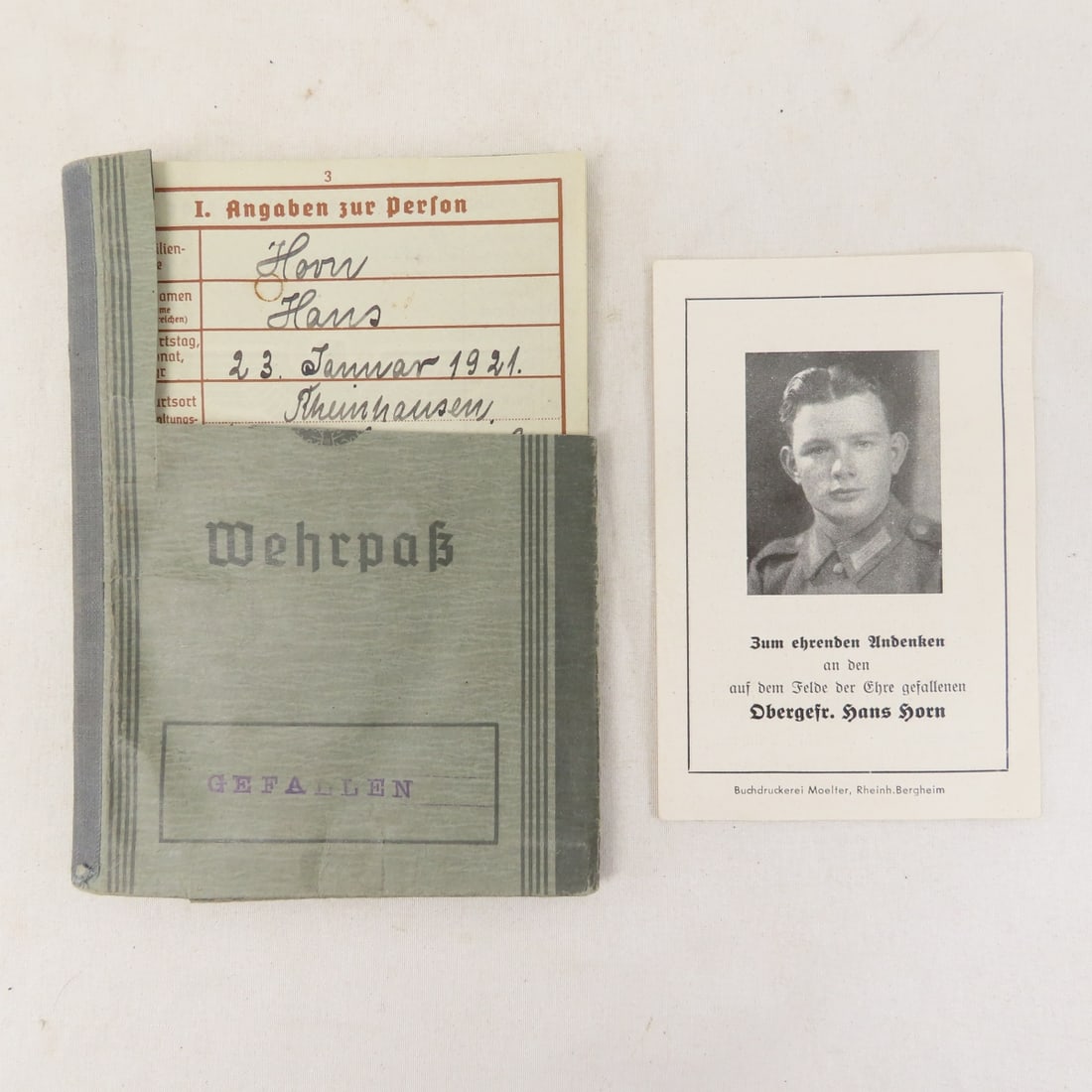 WW2 German Fallen Soldier Death Card, Notification - 2