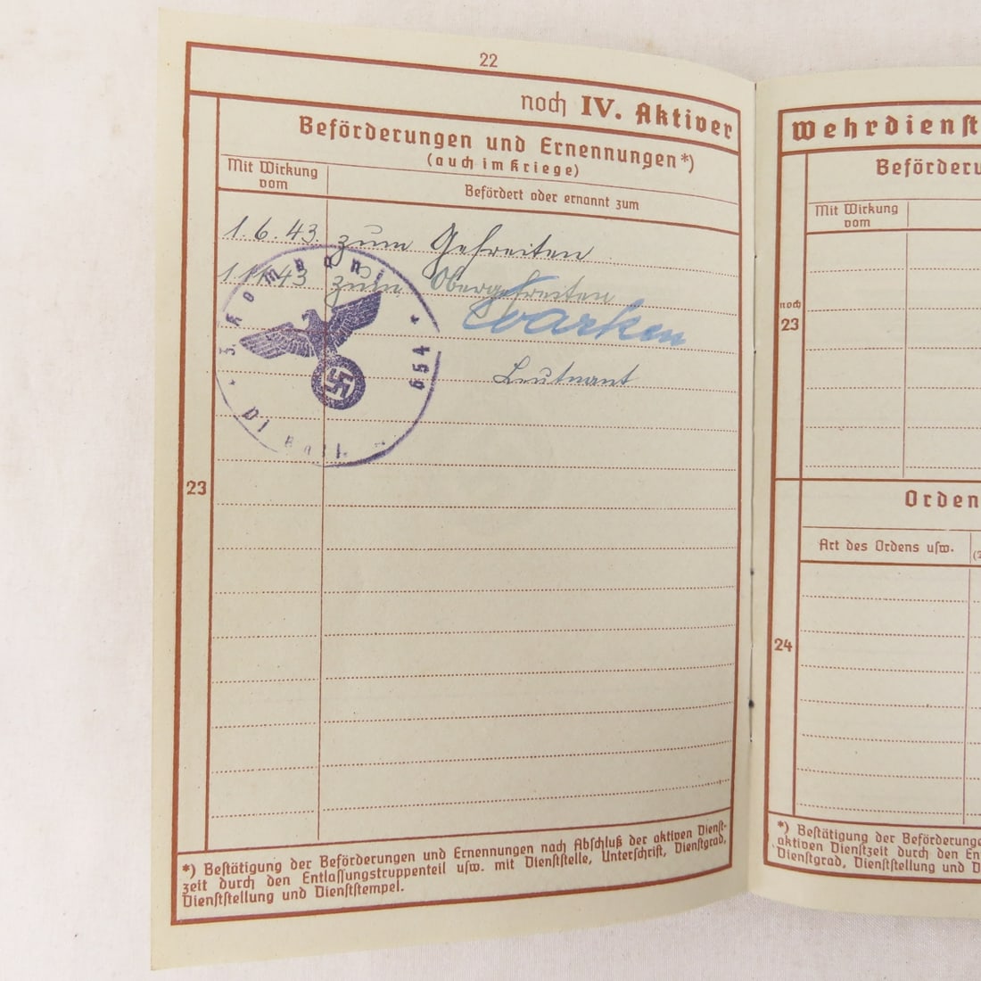 WW2 German Fallen Soldier Death Card, Notification - 8