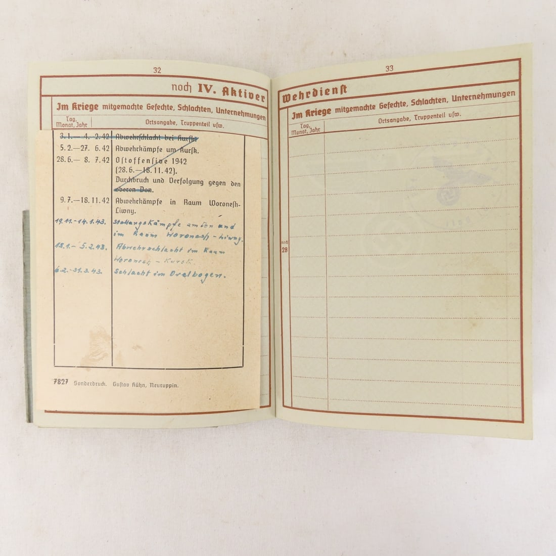 WW2 German Fallen Soldier Death Card, Notification - 9