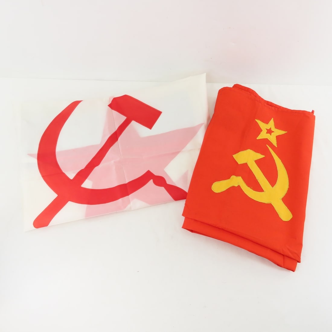 2 Vintage Soviet Flags, Naval Ensign & Union 1990s (1 of 8)