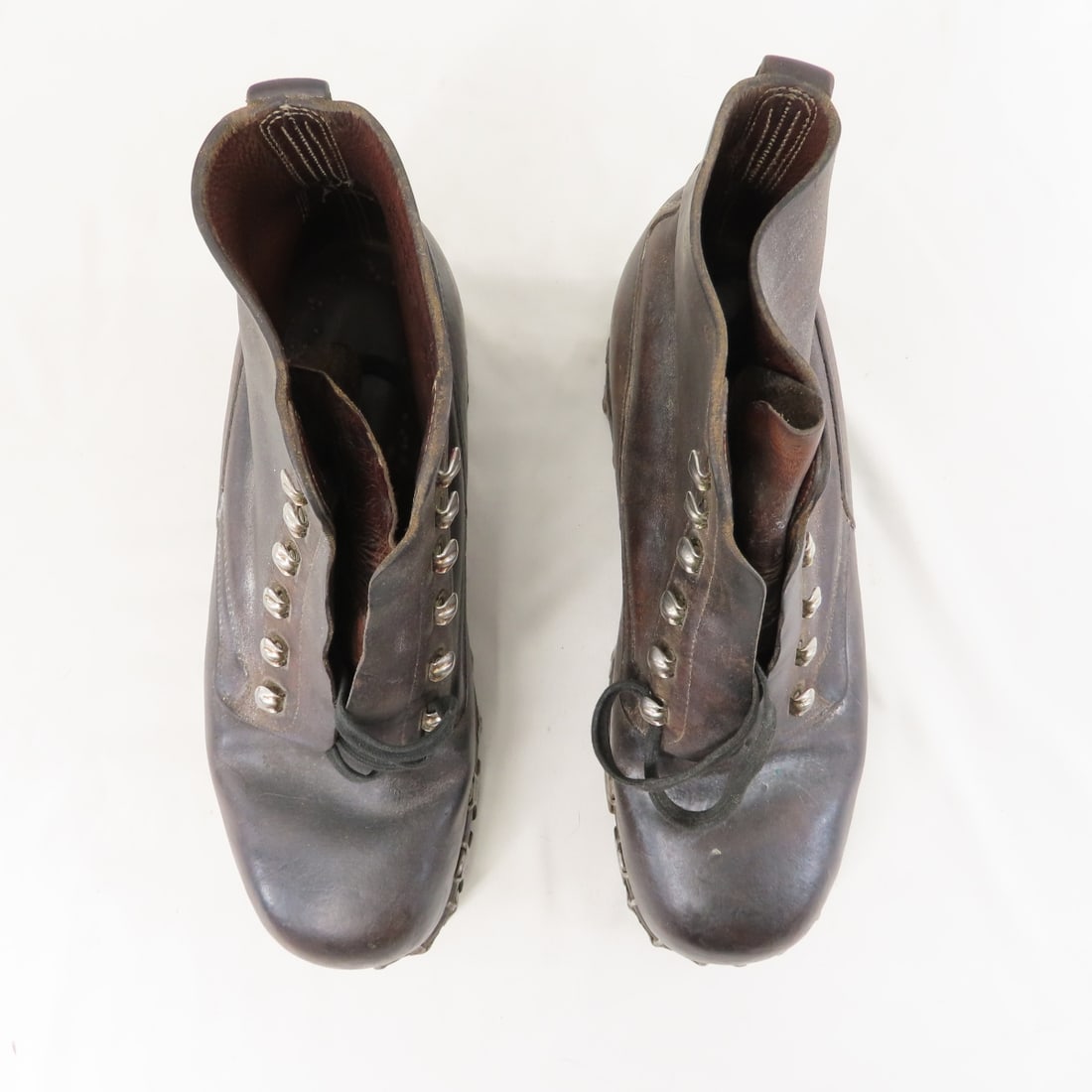 Vintage Swiss Army Leather Mountain Boots 27-1/2 - 14