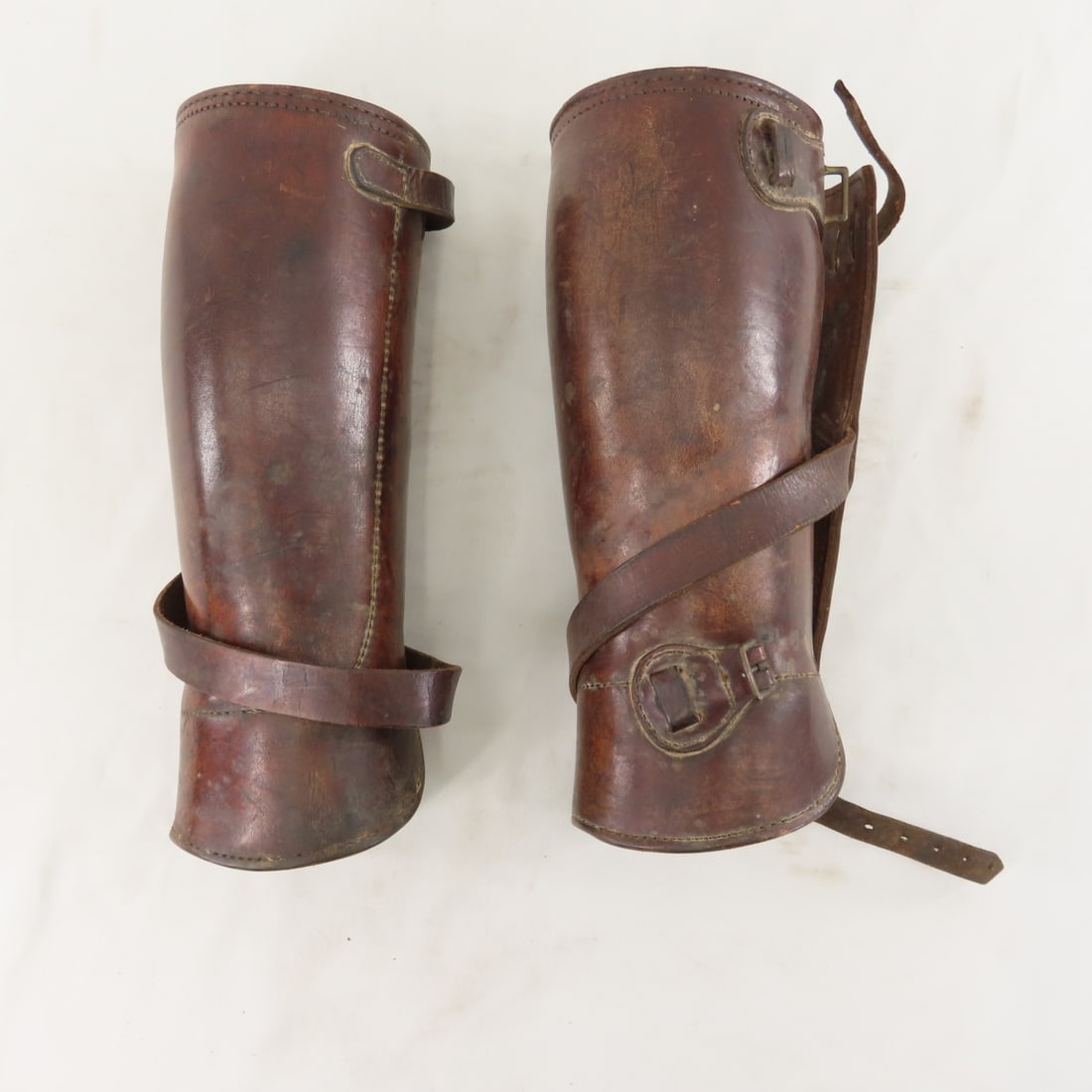 2 Pair WWI Leather Officer's Leggings - 12