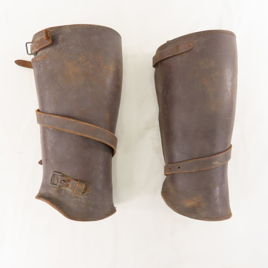 2 Pair WWI Leather Officer's Leggings - 2
