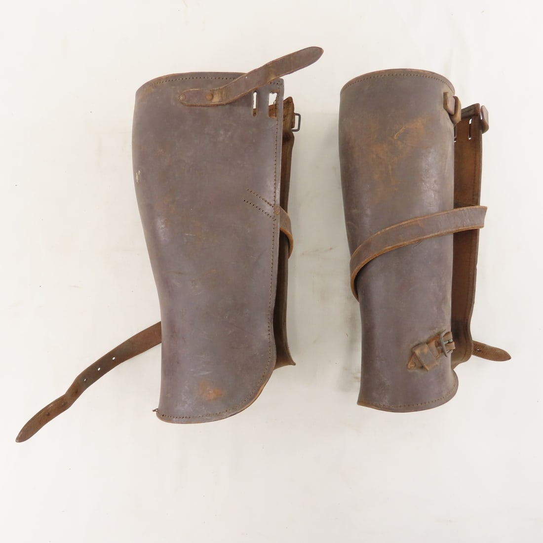 2 Pair WWI Leather Officer's Leggings - 3