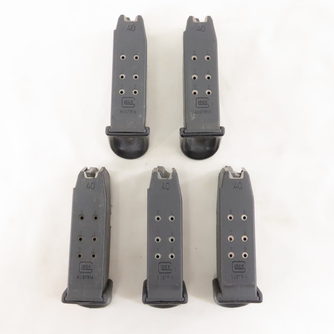 5 Glock 27 Magazines. .40 S&W. 9 rd. - 2