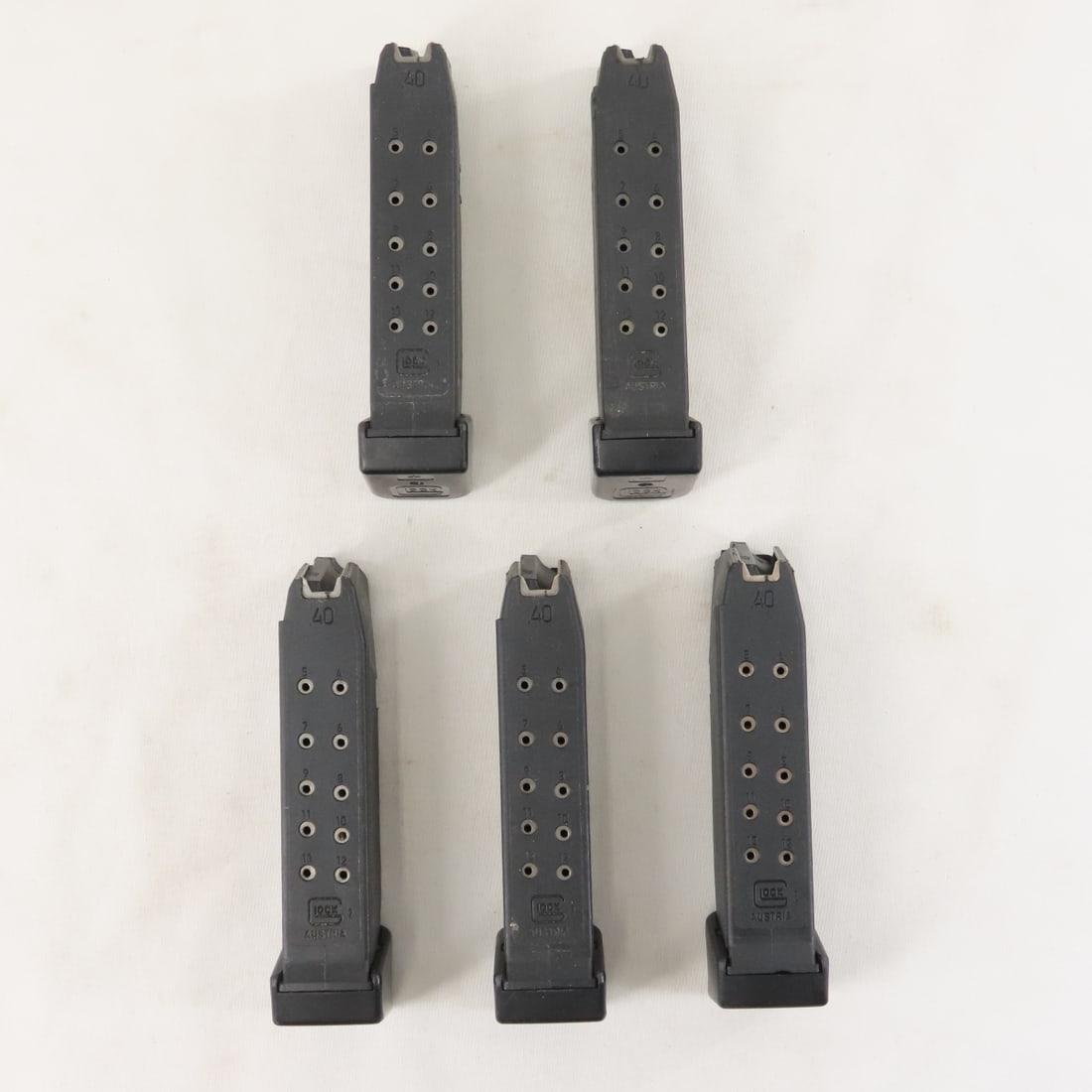 5 Glock 23 Magazines. .40 S&W. 13 rd. - 2
