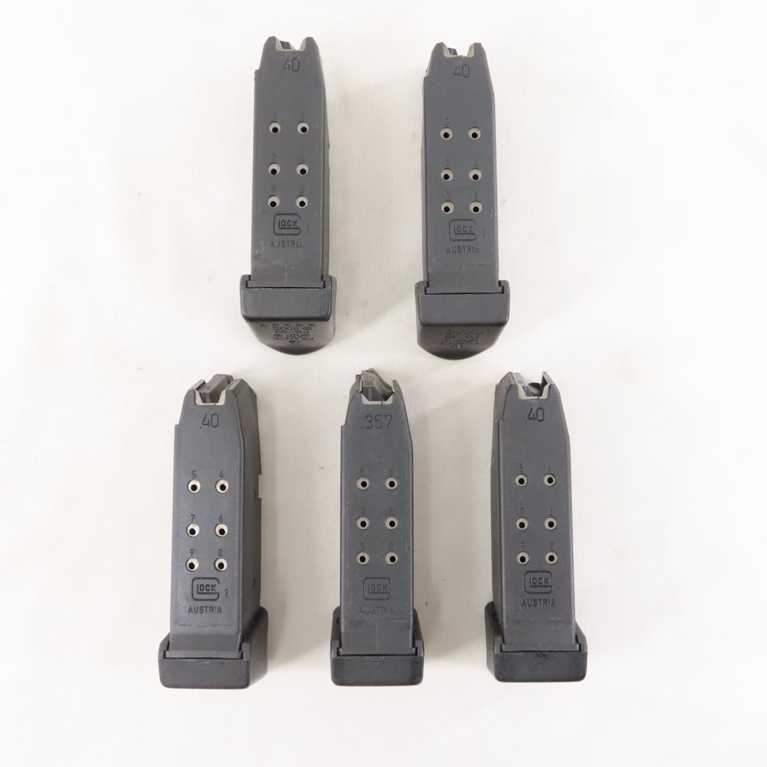 5 Glock 27 Magazines. .40 S&W. 9 rd. - 2