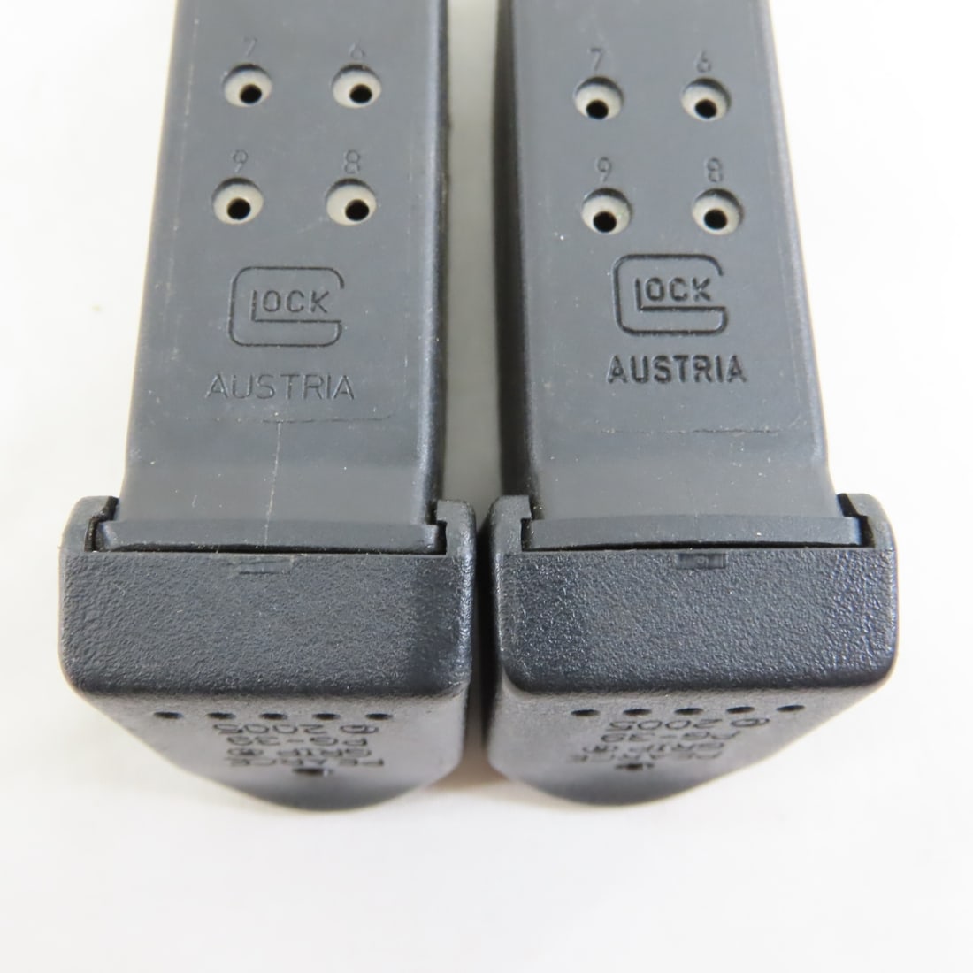 5 Glock 27 Magazines. .40 S&W. 9 rd. - 8