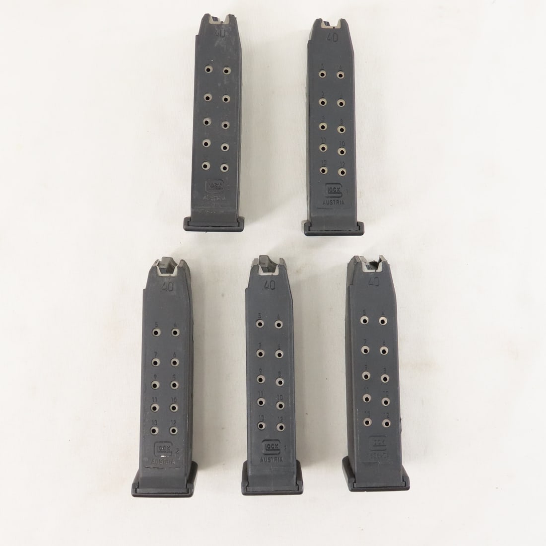 5 Glock 23 Magazines. .40 S&W. 13 rd. - 2