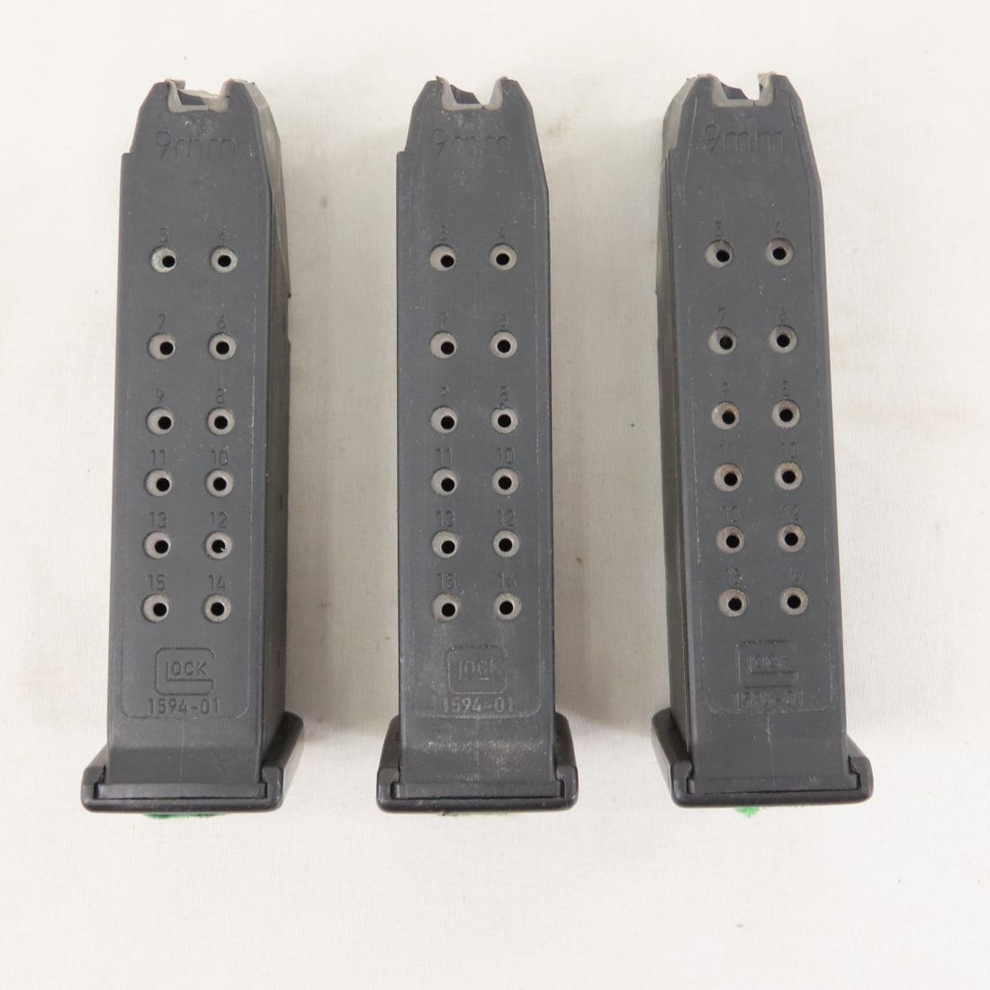 3 Glock 19 Magazines. 9mm. 15 rd. - 2
