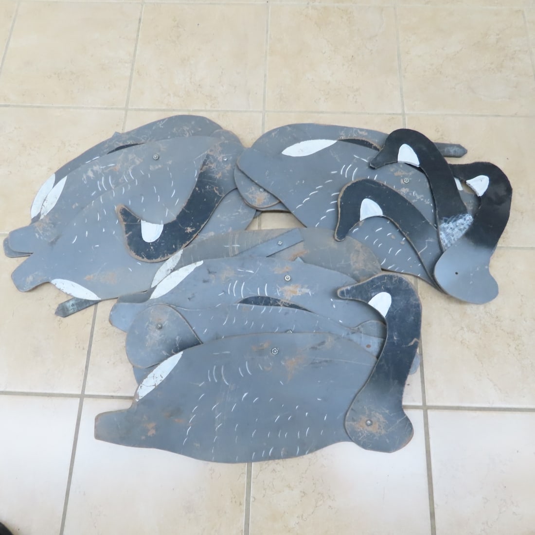 Vintage Johnson's Folding Goose Decoys & More - 7