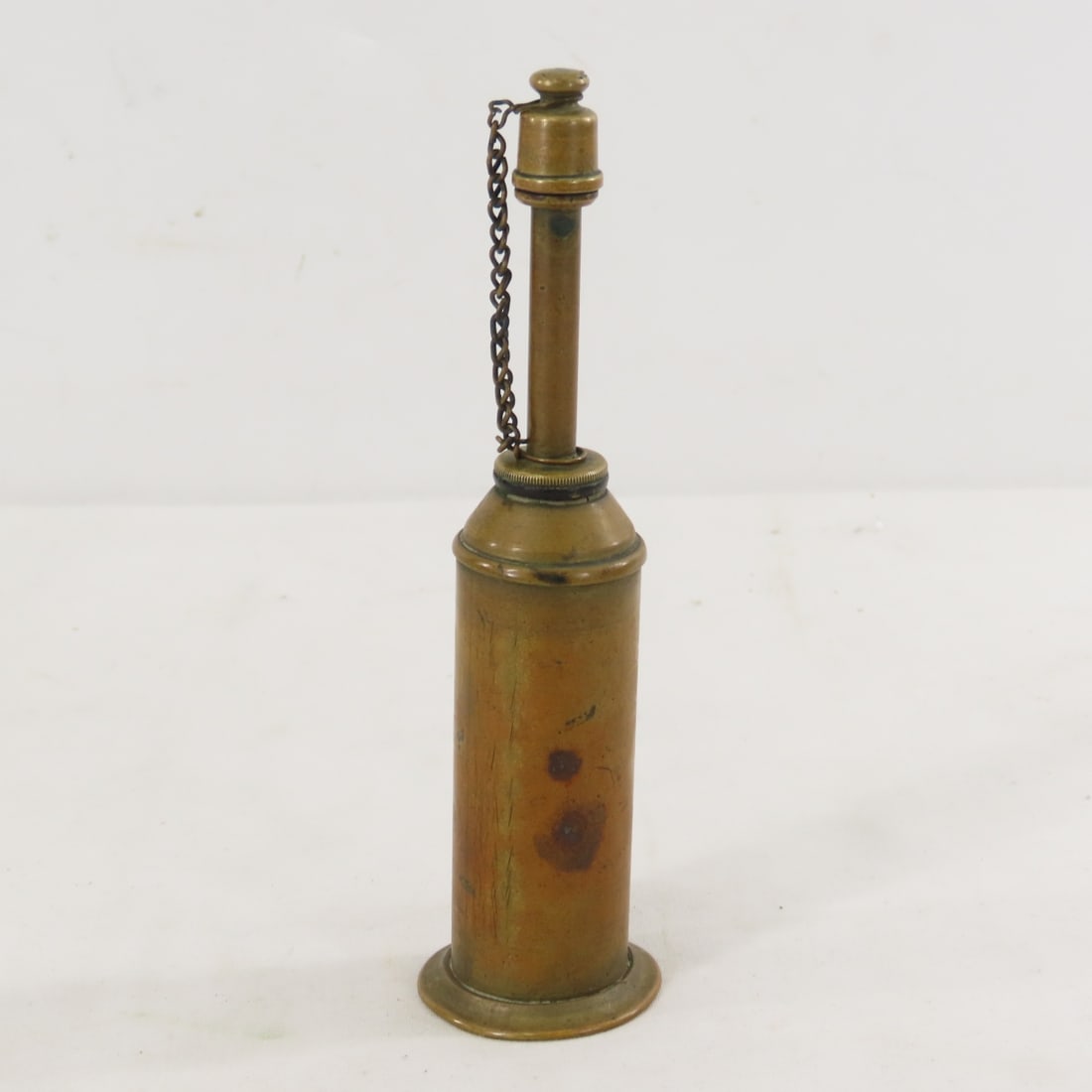 Brass Trench Art Ammunition Vase & Powder Flask - 10