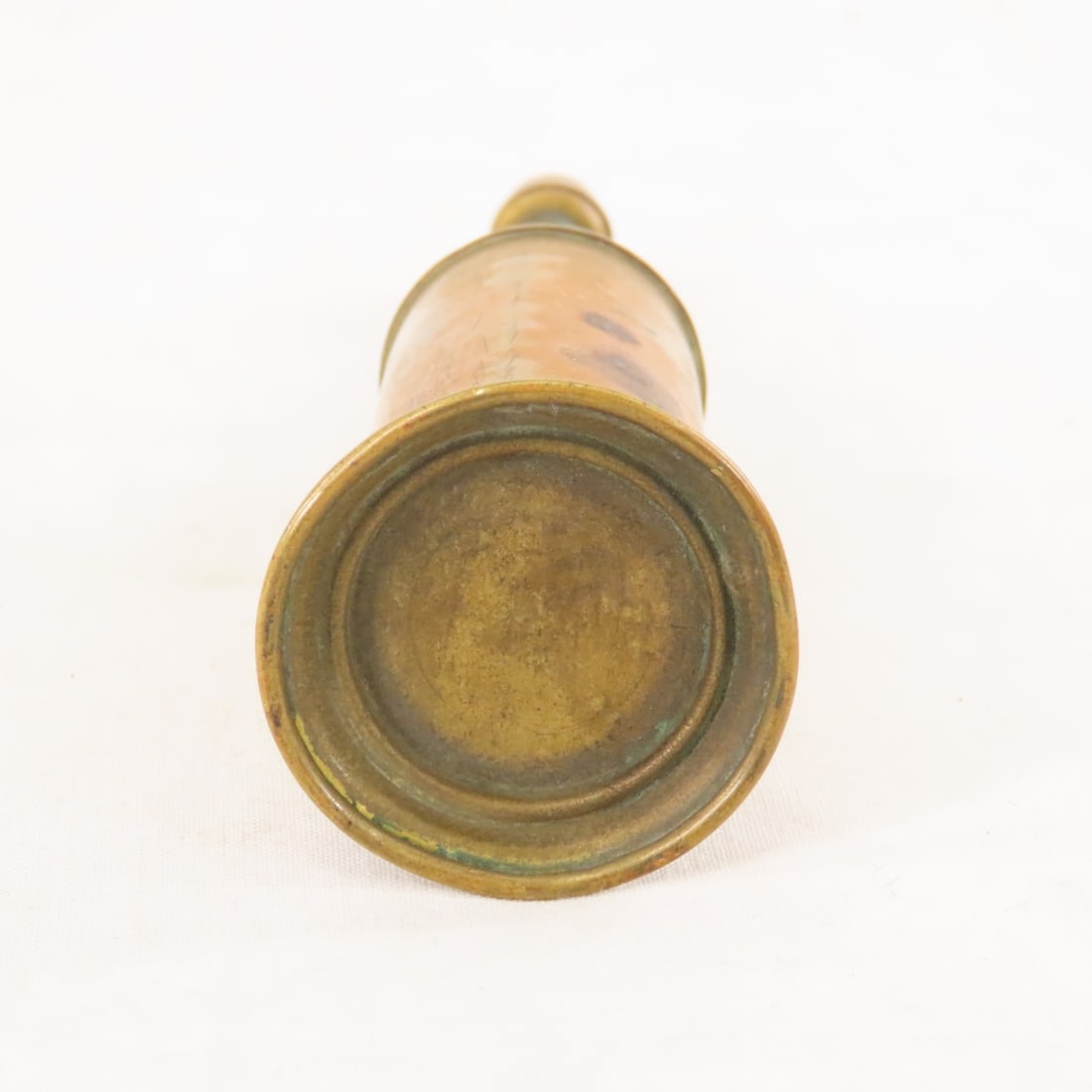 Brass Trench Art Ammunition Vase & Powder Flask - 14