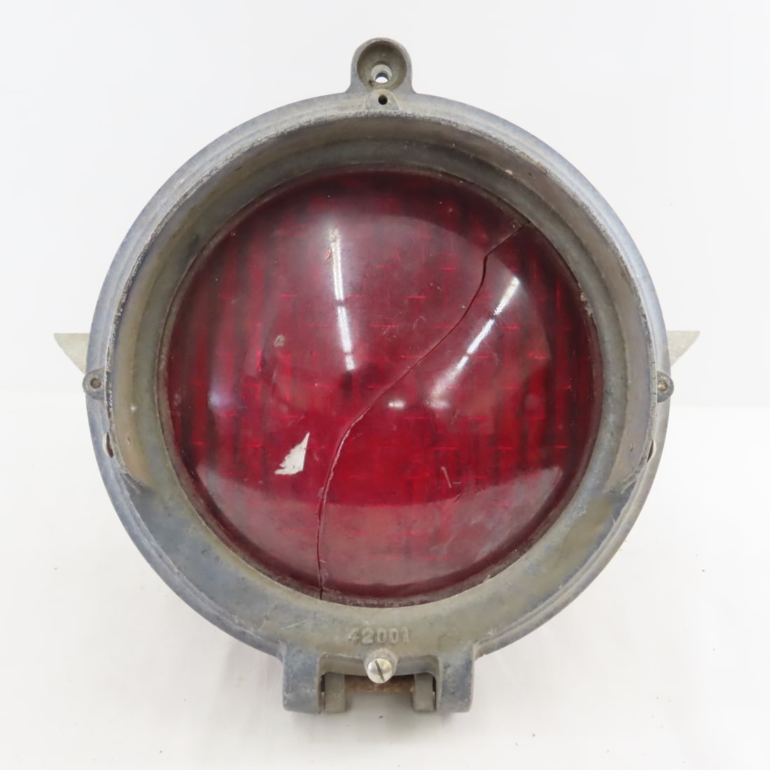Railroad Train Signal Lamp- Cracked Lens - 2