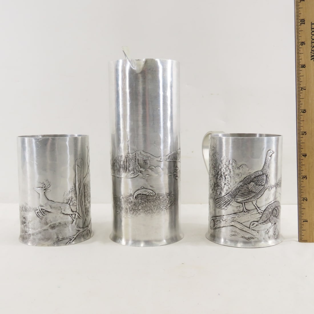 Pewter Pitcher & Mugs, Serving Trays. and more - 10