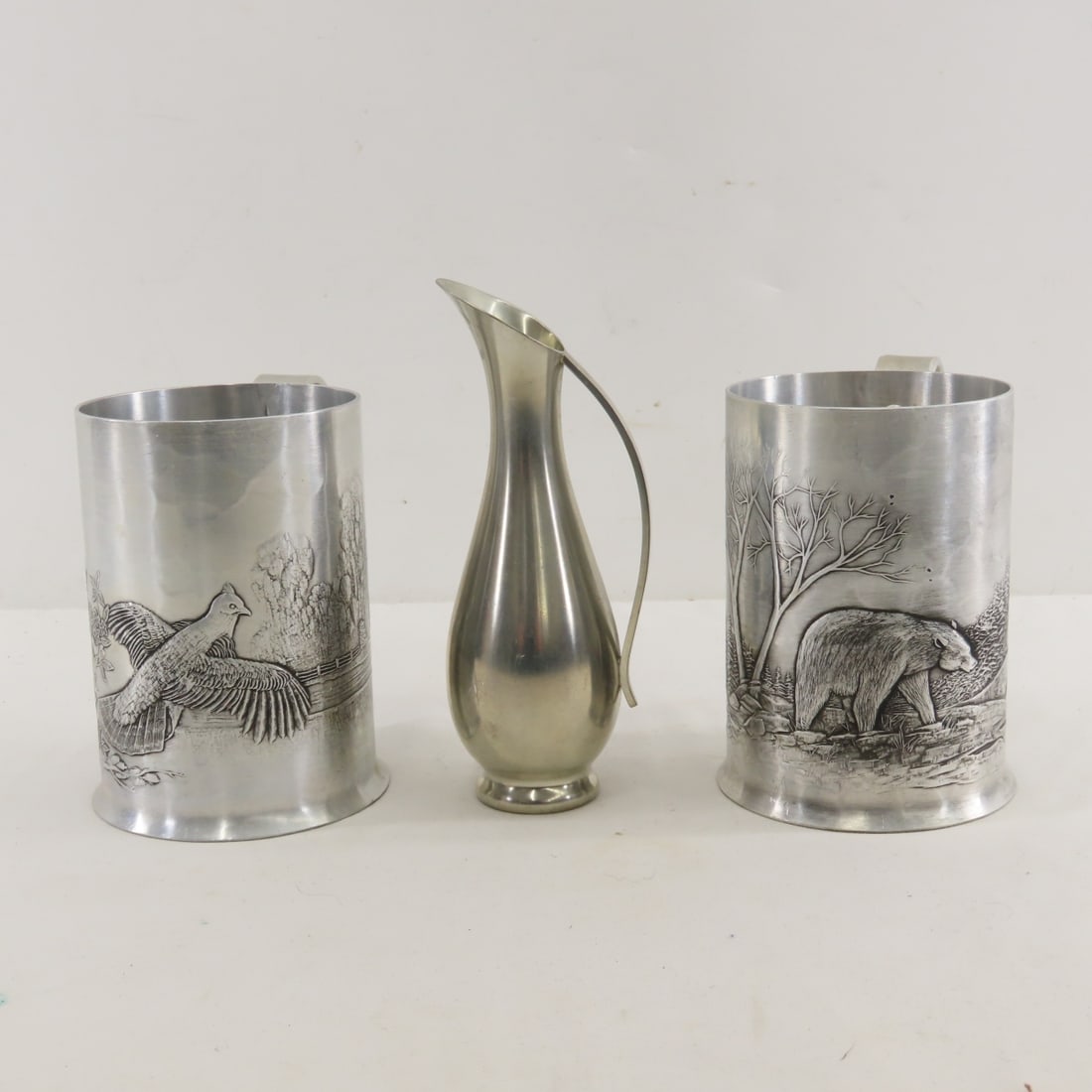Pewter Pitcher & Mugs, Serving Trays. and more - 12