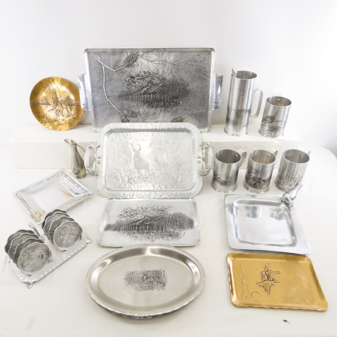 Pewter Pitcher & Mugs, Serving Trays. and more (1 of 20)