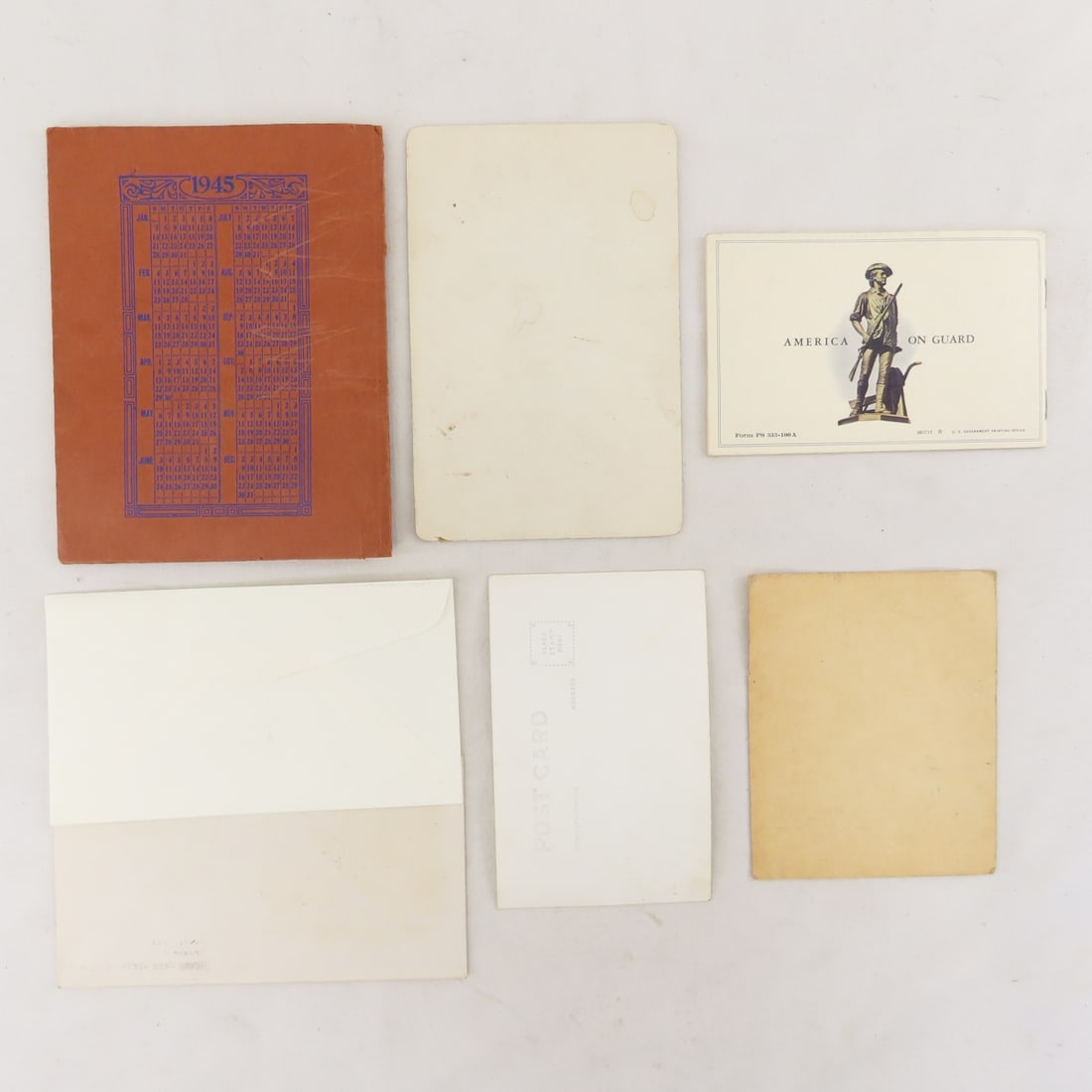 WWI & WW2 Military Photo Postcards, Whistle & More - 3