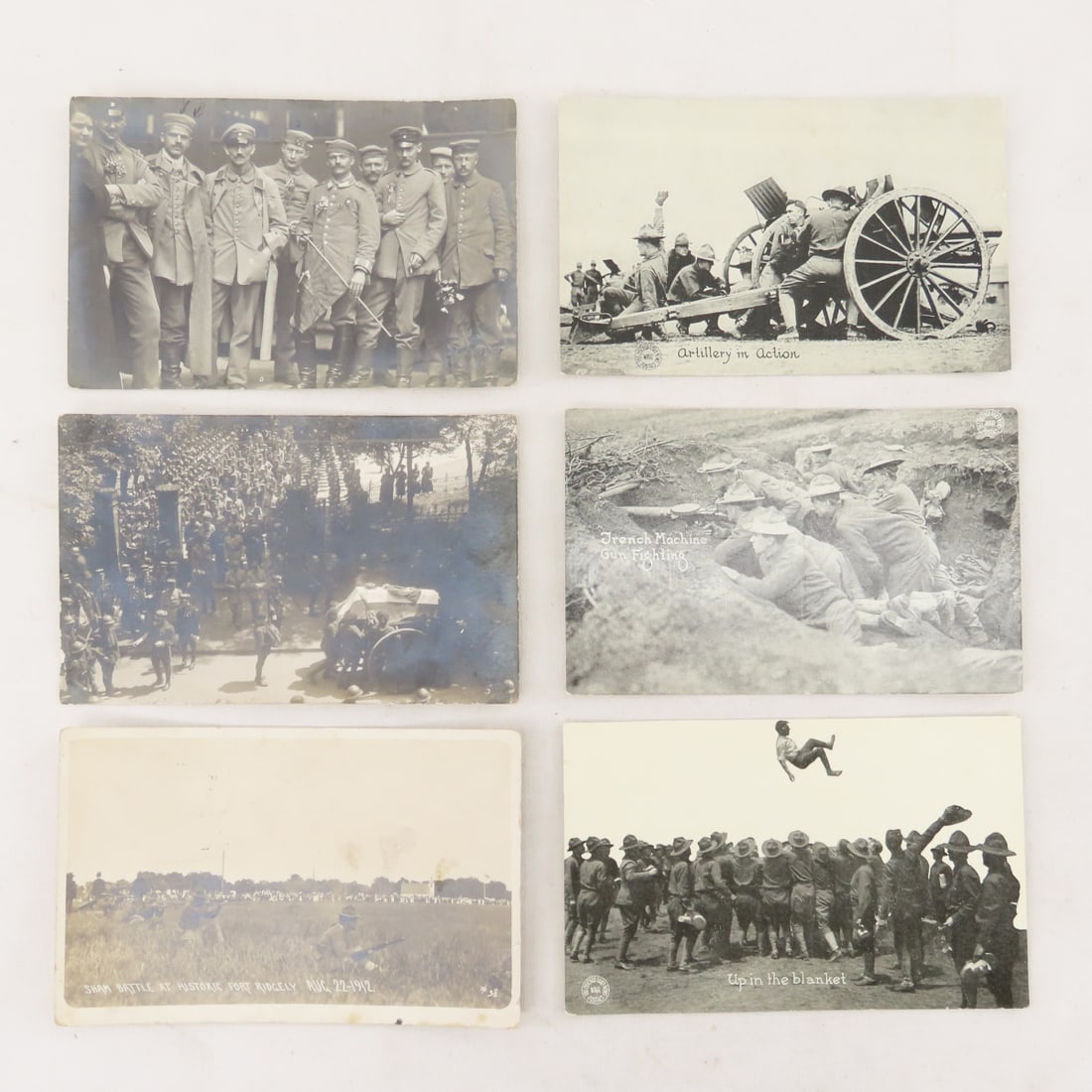 WWI & WW2 Military Photo Postcards, Whistle & More - 4