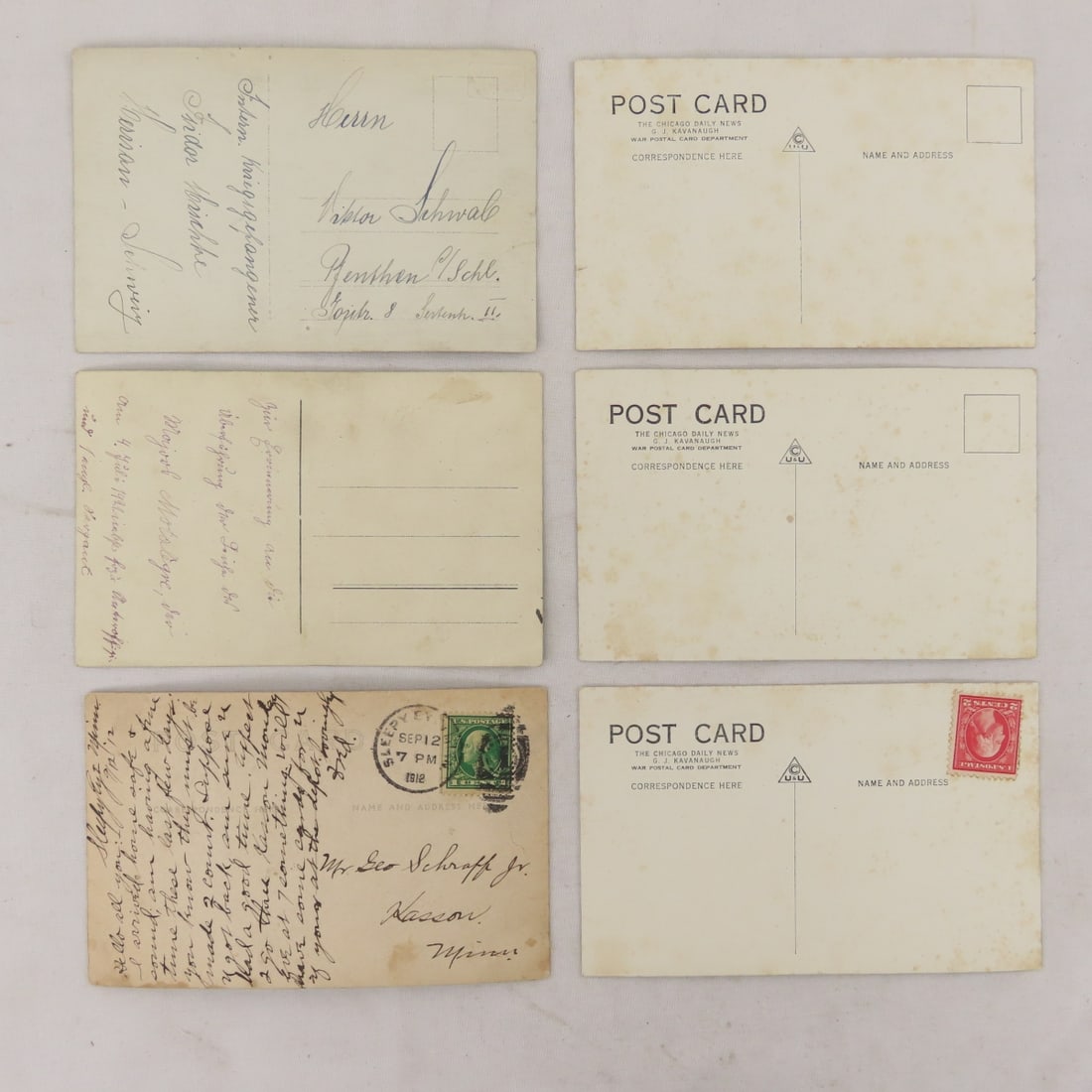 WWI & WW2 Military Photo Postcards, Whistle & More - 5