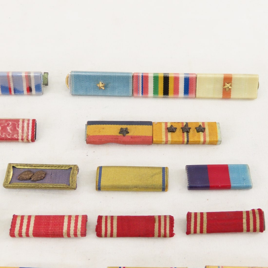 US Military WWII Ribbon Bars, Stars & Leaves - 3