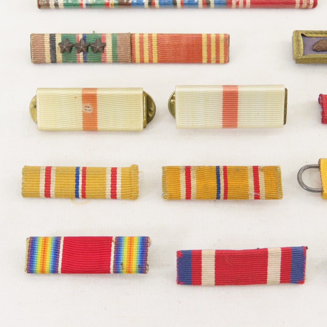 US Military WWII Ribbon Bars, Stars & Leaves - 4