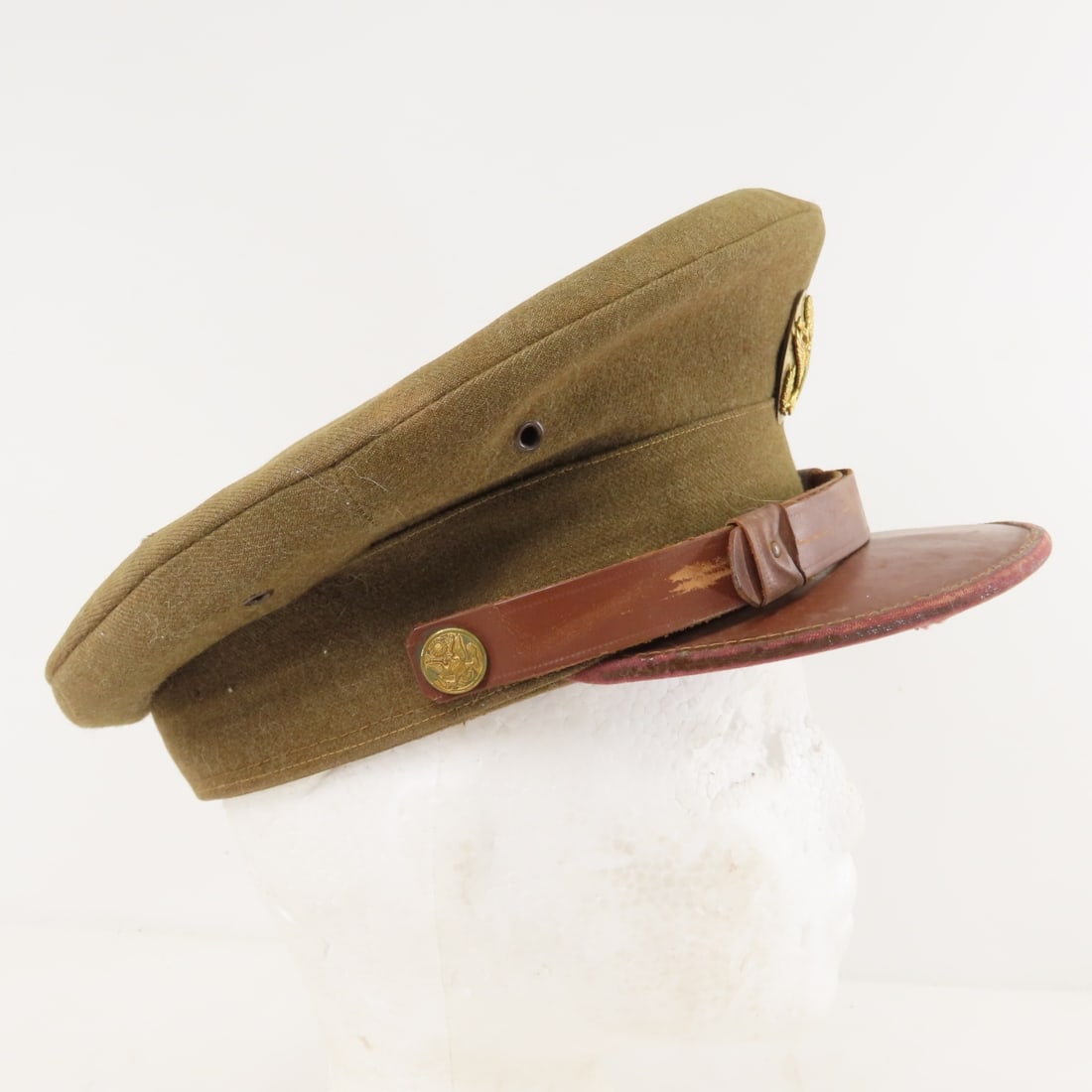 WWII Era US Army Visor Cap - 7