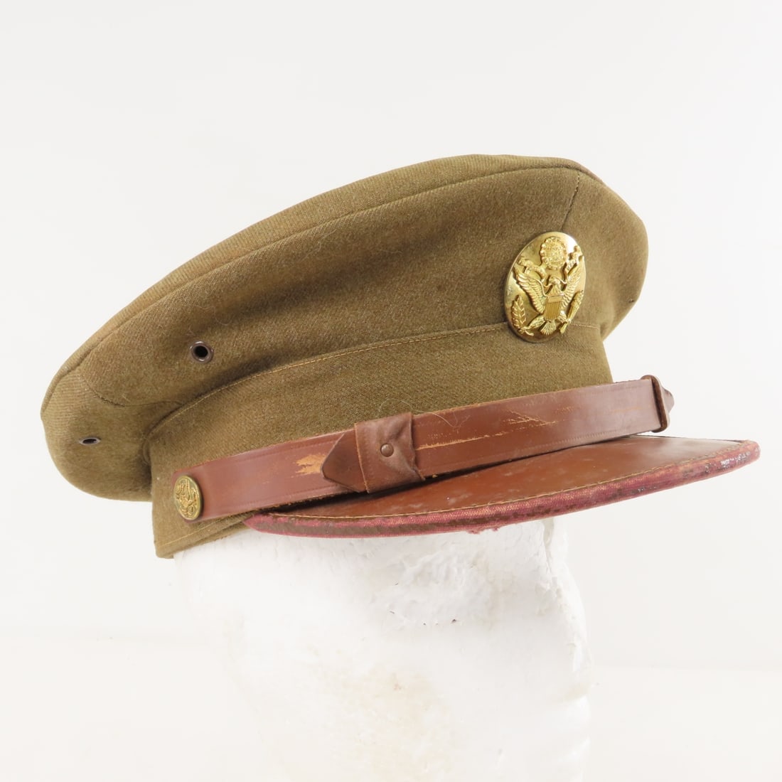 WWII Era US Army Visor Cap - 8